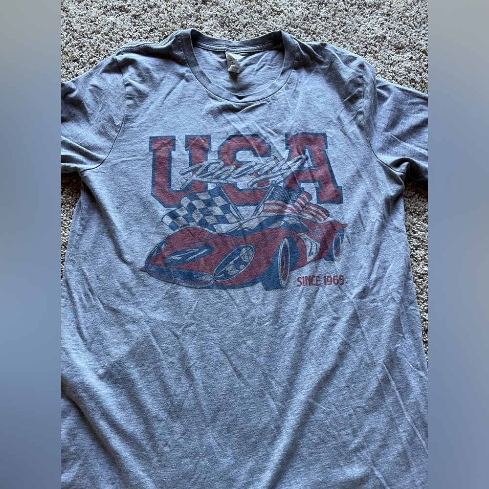 Race car graphic tee